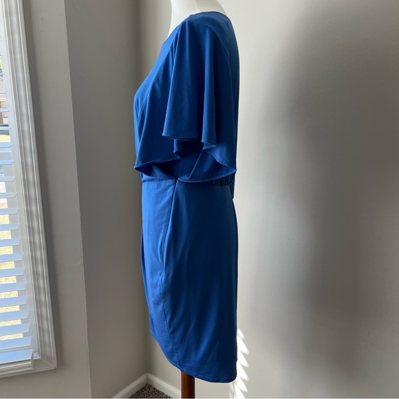 Vince Camuto Blue Asymmetrical Above Knee Dress - Picture 4 of 7